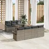 Image de vidaXL Ensemble de canapé de jardin 8 pcs Gris Poly Rattan
