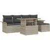 Image de vidaXL Ensemble de canapé de jardin 6 pc Gris clair