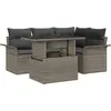 Image de vidaXL Ensemble de canapé de jardin avec coussin 5 pcs Gris Poly rotin