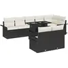 Image de vidaXL Ensemble de canapé de jardin 9 pc Noir