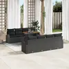 Image de vidaXL Ensemble de canapé de jardin 9 pcs Noir Poly rotin