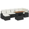 Image de vidaXL Ensemble de canapé de jardin 8 pcs Noir Poly rotin, Canapé de jardin moderne, matériaux résistants au soleil, mobilier modulable pour outdoor, confort stylé sur patio
