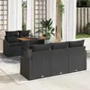 Image de vidaXL Ensemble de canapé de jardin 6 pcs Noir Poly rotin