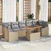 Image de vidaXL Ensemble de canapé de jardin 8 pc Beige et Gris clair