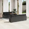 Image de vidaXL Ensemble de canapé de jardin 9 pc Noir Poly rotin