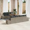 Image de vidaXL Ensemble de canapé de jardin 8 pc Gris Poly rotin