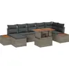 Image de vidaXL Ensemble de canapé de jardin 8 pc Gris Poly rotin