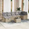 Image de vidaXL Ensemble de canapé de jardin 8 pc Poly rotin