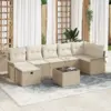 Image de vidaXL Ensemble de canapé de jardin 8 pc Poly rotin