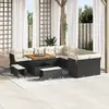 Image de vidaXL Ensemble de canapé de jardin 13 pcs Noir polyrotin