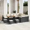 Image de vidaXL Ensemble de canapé de jardin 13 pcs Noir polyrotin