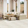 Image de vidaXL Ensemble de canapé de jardin 13 pcs Beige polyrotin