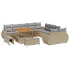 Image de vidaXL Ensemble de canapé de jardin 13 pcs Beige polyrotin, Jardin et terrasse, canapé modulable moderne, ensemble extérieur durable, sofa en rotin, coin détente pour espaces