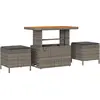 Image de vidaXL Ensemble de canapé de jardin avec coussin 9 pcs Gris polyrotin