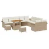 Image de vidaXL Ensemble de canapé de jardin 13 pcs Beige polyrotin, Mobilier moderne de jardin et terrasse, salon extérieur durable, sièges confortables, ensemble de terrasse pour la détente et l'extérieur