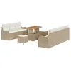 Image de vidaXL Ensemble de canapé de jardin 10 pcs Beige polyrotin, Canapés modernes pour le jardin et la terrasse, salon extérieur, moments en famille, mobilier de patio pratique, espace détente