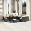 Image de vidaXL Ensemble de canapé de jardin 13 pc Noir polyrotin