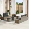 Image de vidaXL Ensemble de canapé de jardin avec coussin 8 pcs Gris polyrotin