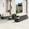 Image de vidaXL Ensemble de canapé de jardin 10 pc Noir polyrotin