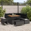 Image de vidaXL Ensemble de canapé de jardin avec coussin 8 pcs Noir polyrotin