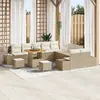 Image de vidaXL Ensemble de canapé de jardin 13 pcs Beige polyrotin