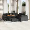 Image de vidaXL Ensemble de canapé de jardin 13 pc Noir polyrotin