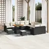 Image de vidaXL Ensemble de canapé de jardin 13 pc Noir polyrotin