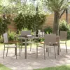 Image de vidaXL Ensemble de salle à manger pour jardin 5 pc Gris polyrotin