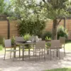 Image de vidaXL Ensemble de salle à manger pour jardin 7 pcs Gris polyrotin