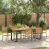 Image de vidaXL Ensemble de salle à manger pour jardin 7 pcs Gris