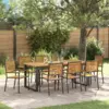 Image de vidaXL Ensemble de salle à manger pour jardin 9 pcs Noir