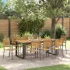 Image de vidaXL Ensemble de salle à manger pour jardin 9 pc Gris