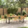 Image de vidaXL Ensemble de salle à manger pour jardin 7 pcs Beige et Marron