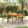 Image de vidaXL Ensemble de salle à manger pour jardin 5 pc Noir