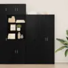 Image de vidaXL Haut Armoire Chêne noir 45 x 42,5 x 185 cm
