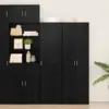 Image de vidaXL Haut Armoire 2 pcs Chêne noir 50 x 42,5 x 185 cm