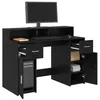 Image de vidaXL Bureau avec porte Chêne noir 120 x 55 x 91 cm Bois d'ingénierie