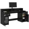Image de vidaXL Bureau avec porte Chêne noir 160 x 55 x 91 cm Bois d'ingénierie