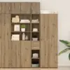 Image de vidaXL Armoire de rangement 2 pc Chêne artisanal 30 x 42,5 x 225 cm