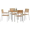 Image de vidaXL Ensemble de salle à manger pour jardin 5 pcs, Set de mobilier de jardin élégant, mobilier de salle à manger robuste et moderne pour profiter des moments conviviaux à l'extérieur