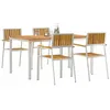 Image de vidaXL Ensemble de repas extérieur 5 pc 150 x 90 x 75 cm