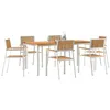 Image de vidaXL Ensemble de repas extérieur 7 pc 180 x 90 x 75 cm