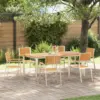 Image de vidaXL Ensemble de repas extérieur 7 pcs