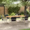Image de vidaXL Ensemble de salle à manger pour jardin 7 pcs Marron