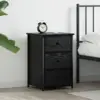 Image de vidaXL Cabinet de chevet avec tiroir Chêne noir 40 x 36 x 60 cm