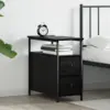 Image de vidaXL Cabinet de chevet Chêne noir 30 x 60 x 60 cm Bois d'ingénierie
