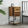 Image de vidaXL Cabinet de chevet Bois ancien 32 x 42 x 70 cm Bois d'ingénierie