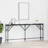 Image de vidaXL Table console Chêne noir 180 x 23 x 75 cm