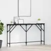 Image de vidaXL Table console Chêne noir 140 x 23 x 75 cm