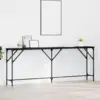 Image de vidaXL Table console Chêne noir 200 x 29 x 75 cm